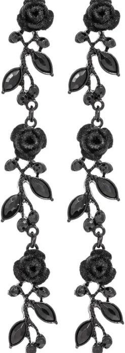 Bijou Brigitte Blumenschmuck|Ohrstecker>Ohrstecker - Black Rose schwarz