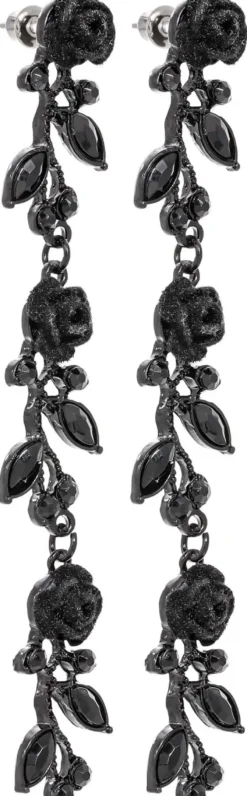 Bijou Brigitte Blumenschmuck|Ohrstecker>Ohrstecker - Black Rose schwarz