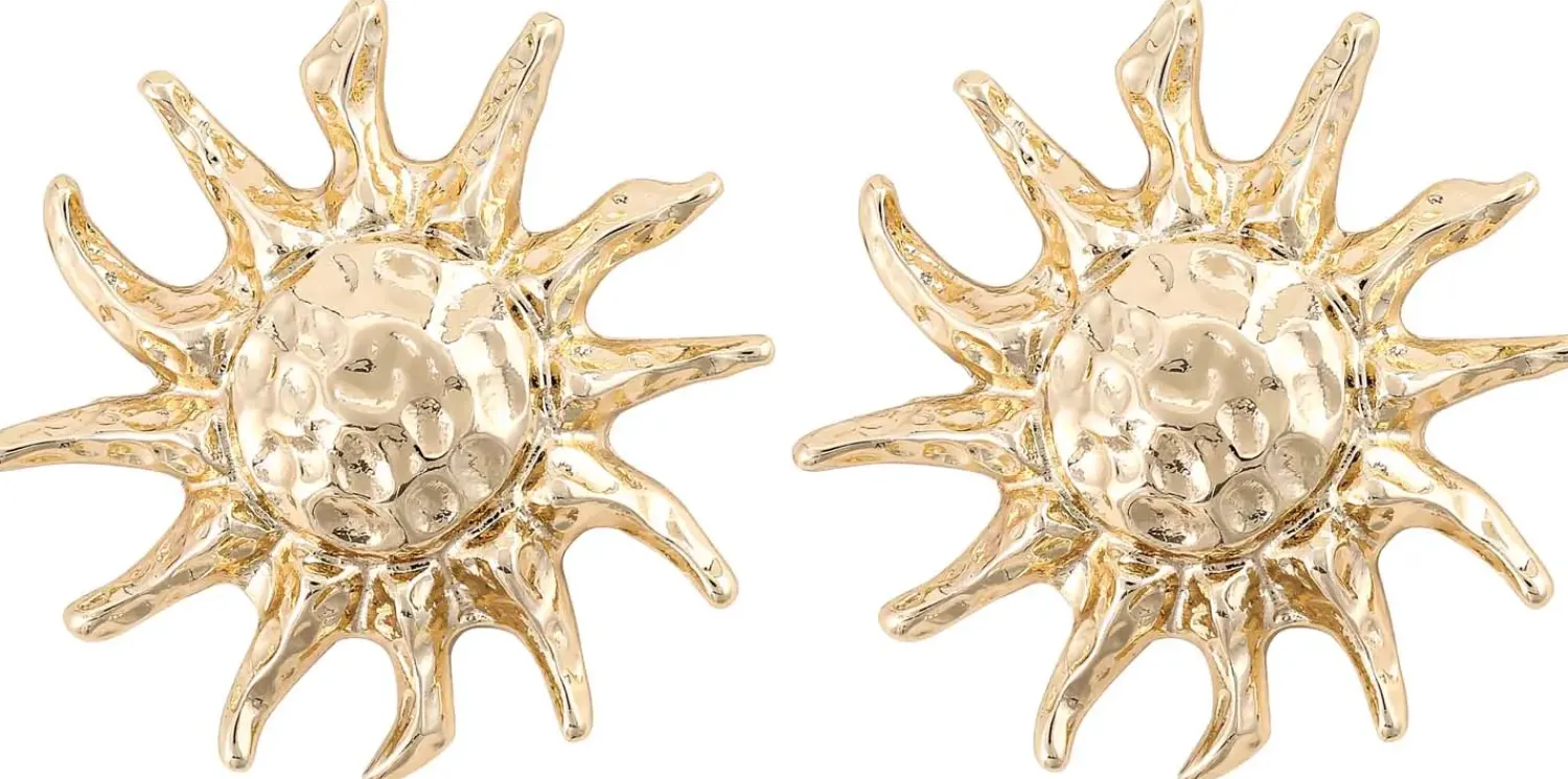 Bijou Brigitte Ohrringe Gold|Boho-Schmuck>Ohrstecker - Blazing Sun gold