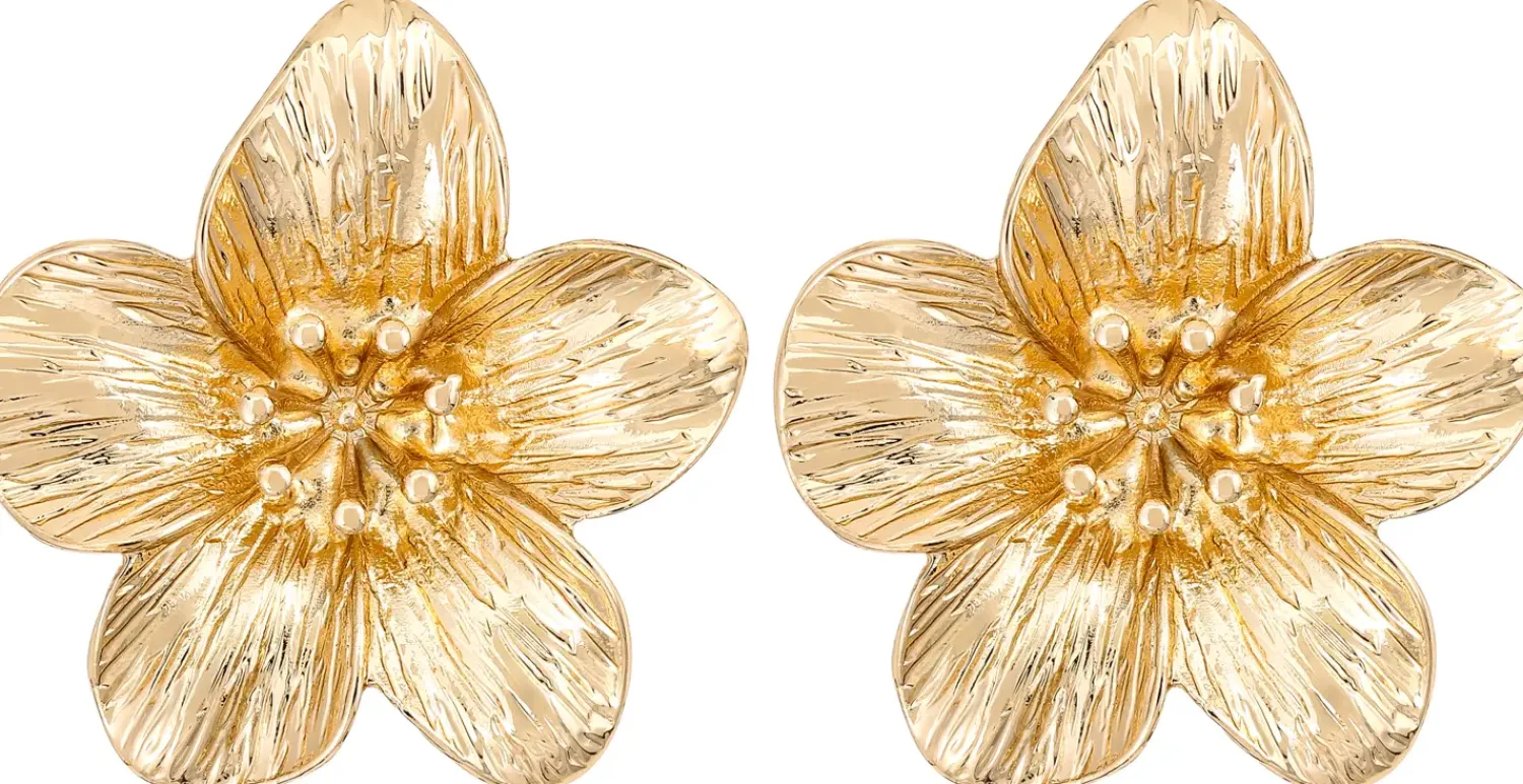 Bijou Brigitte Ohrringe Gold|Blumenschmuck>Ohrstecker - Blossom Glow gold