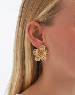 Bijou Brigitte Ohrringe Gold|Blumenschmuck>Ohrstecker - Blossom Glow gold