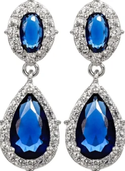 Bijou Brigitte Ohrringe 925Er Silber|Ohrringe 925Er Silber>Ohrstecker - Blue Brilliance blau, silber