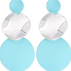 Bijou Brigitte Pastellschmuck|Ohrstecker>Ohrstecker – Blue Circles blau, silber
