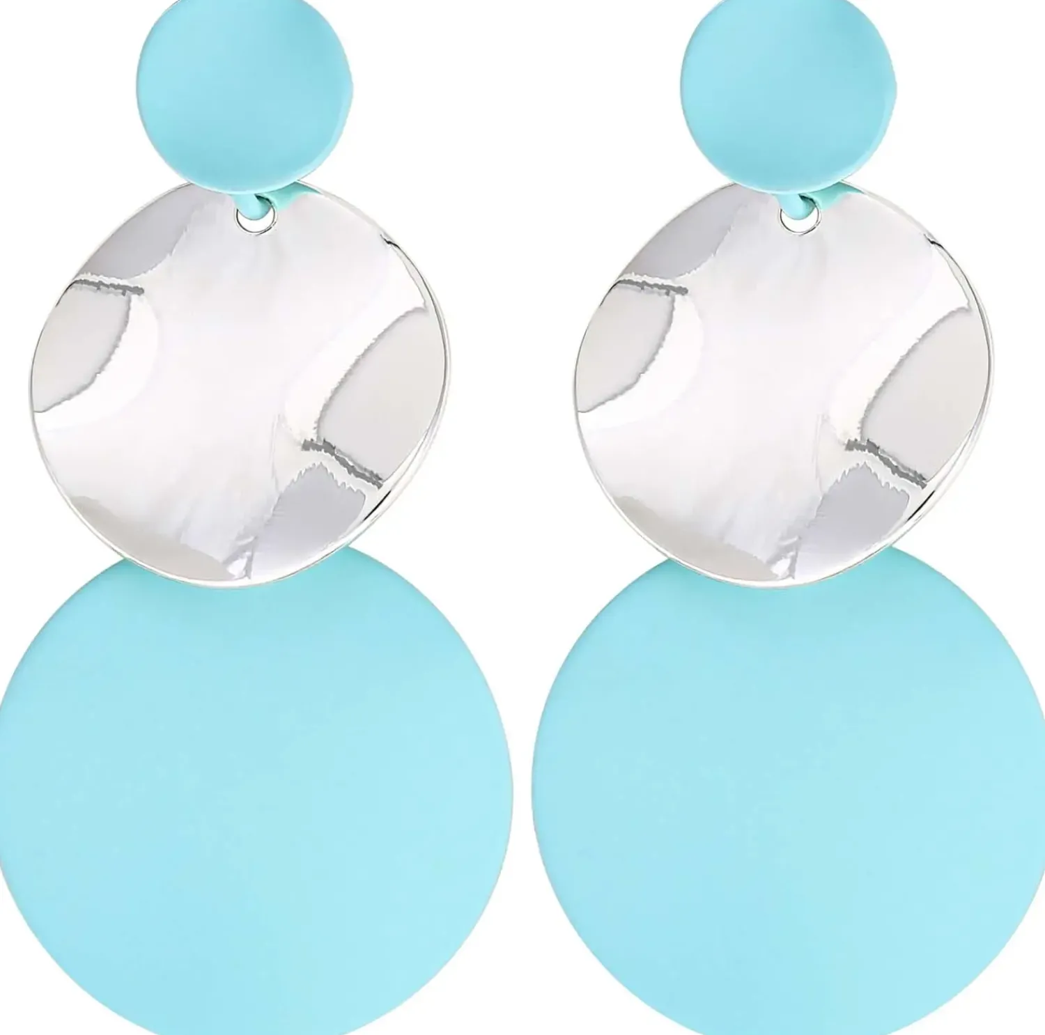 Bijou Brigitte Pastellschmuck|Ohrstecker>Ohrstecker – Blue Circles blau, silber