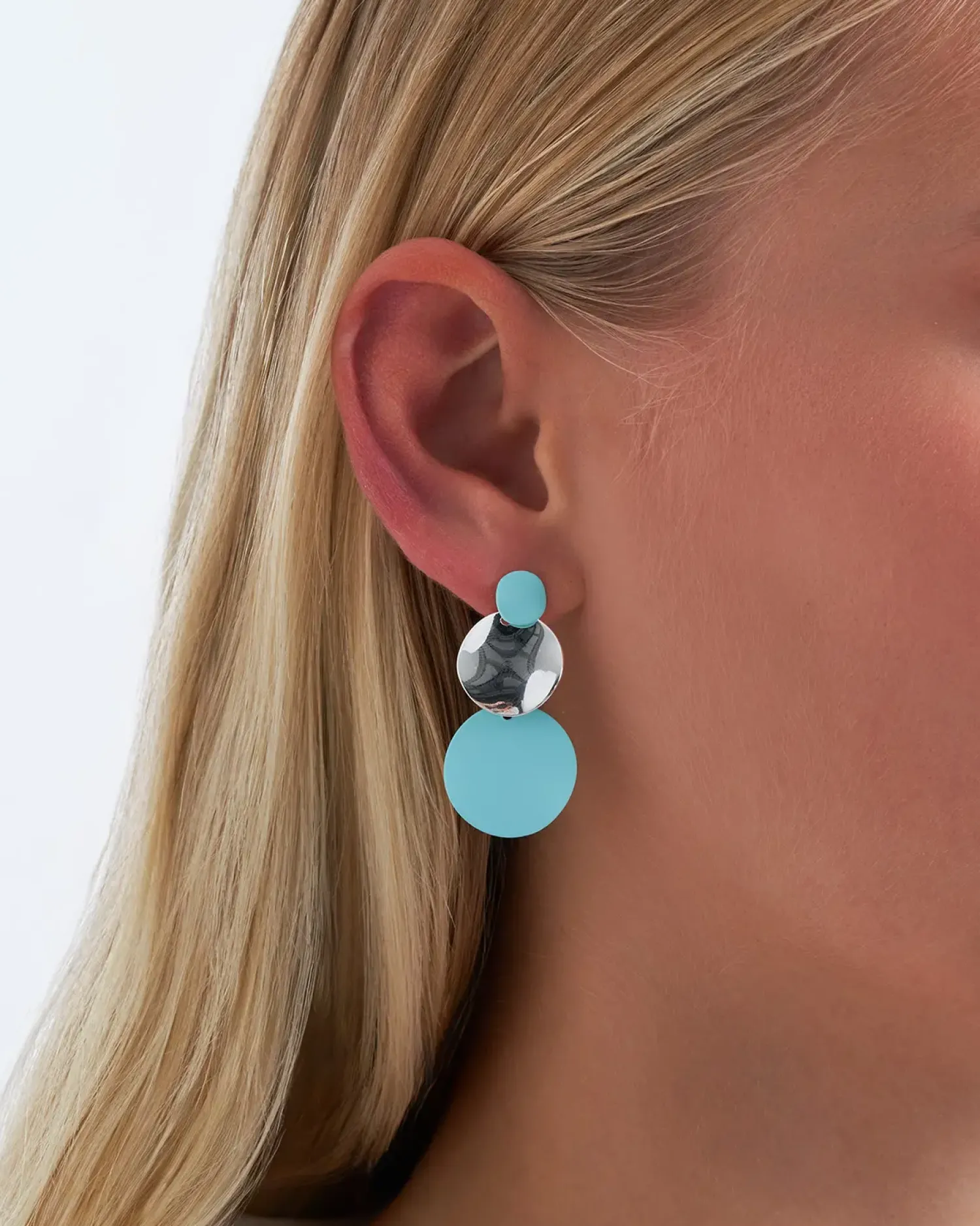 Bijou Brigitte Pastellschmuck|Ohrstecker>Ohrstecker – Blue Circles blau, silber
