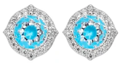 Bijou Brigitte Ohrringe 925Er Silber|Ohrringe 925Er Silber>Ohrstecker - Blue Halo blau, silber