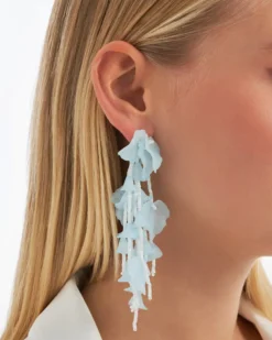 Bijou Brigitte Pastellschmuck|Ohrstecker>Ohrstecker - Blue Leaves weiß, blau