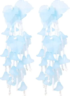 Bijou Brigitte Pastellschmuck|Ohrstecker>Ohrstecker - Blue Leaves weiß, blau