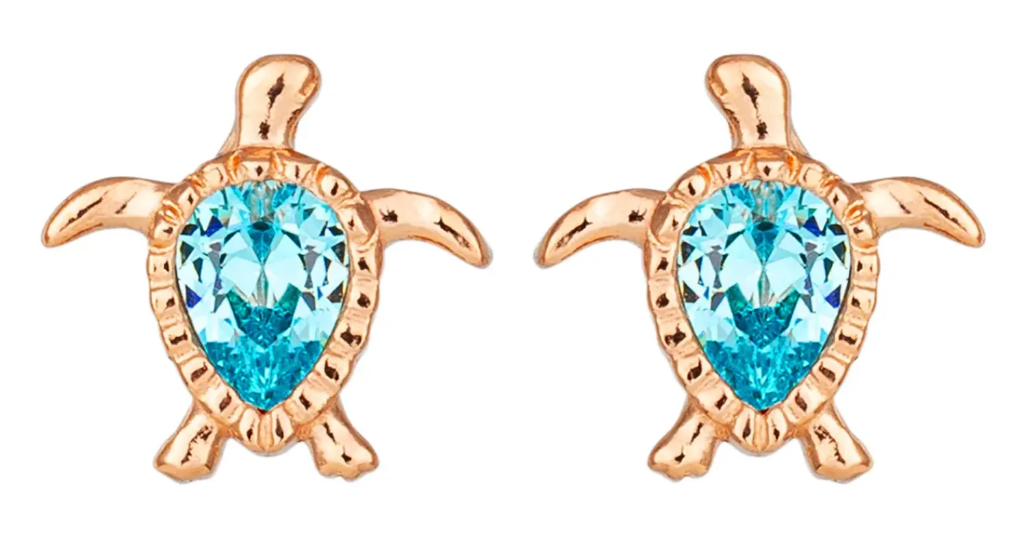 Bijou Brigitte Ohrringe 925Er Silber|Ohrringe 925Er Silber>Ohrstecker - Blue Shell roségold
