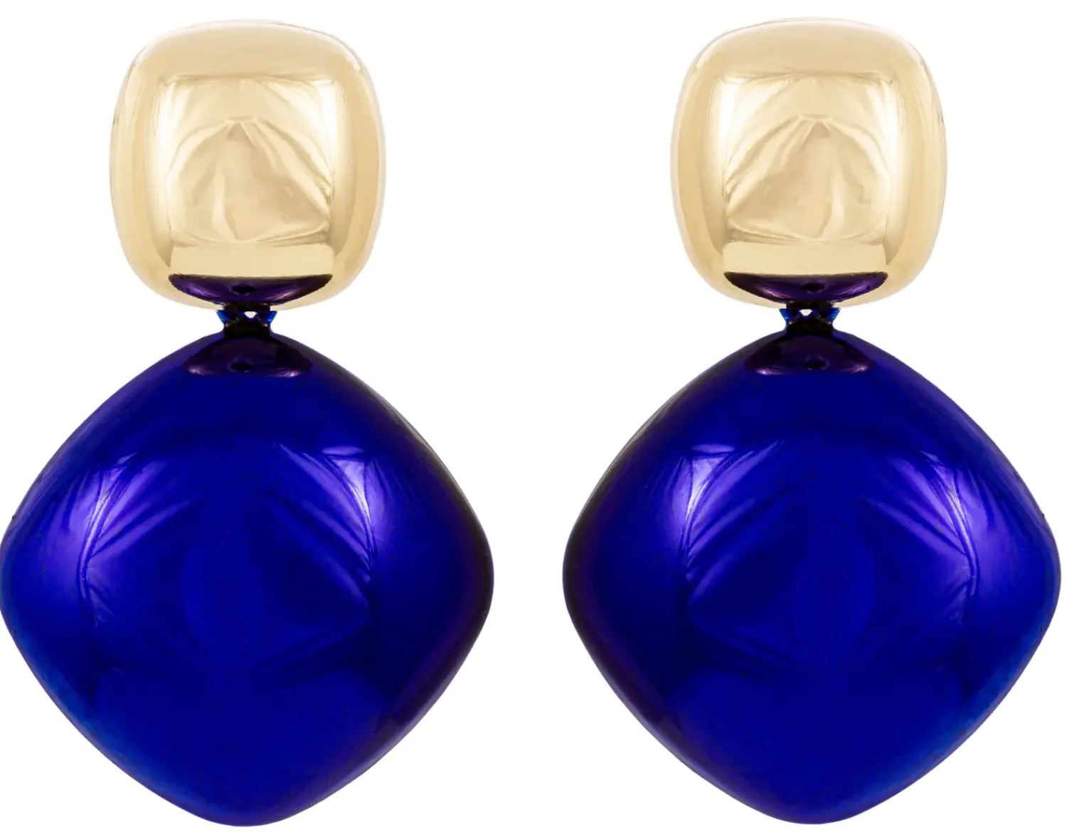 Bijou Brigitte Ohrringe Gold|Ohrstecker>Ohrstecker - Blue Shimmer gold, blau