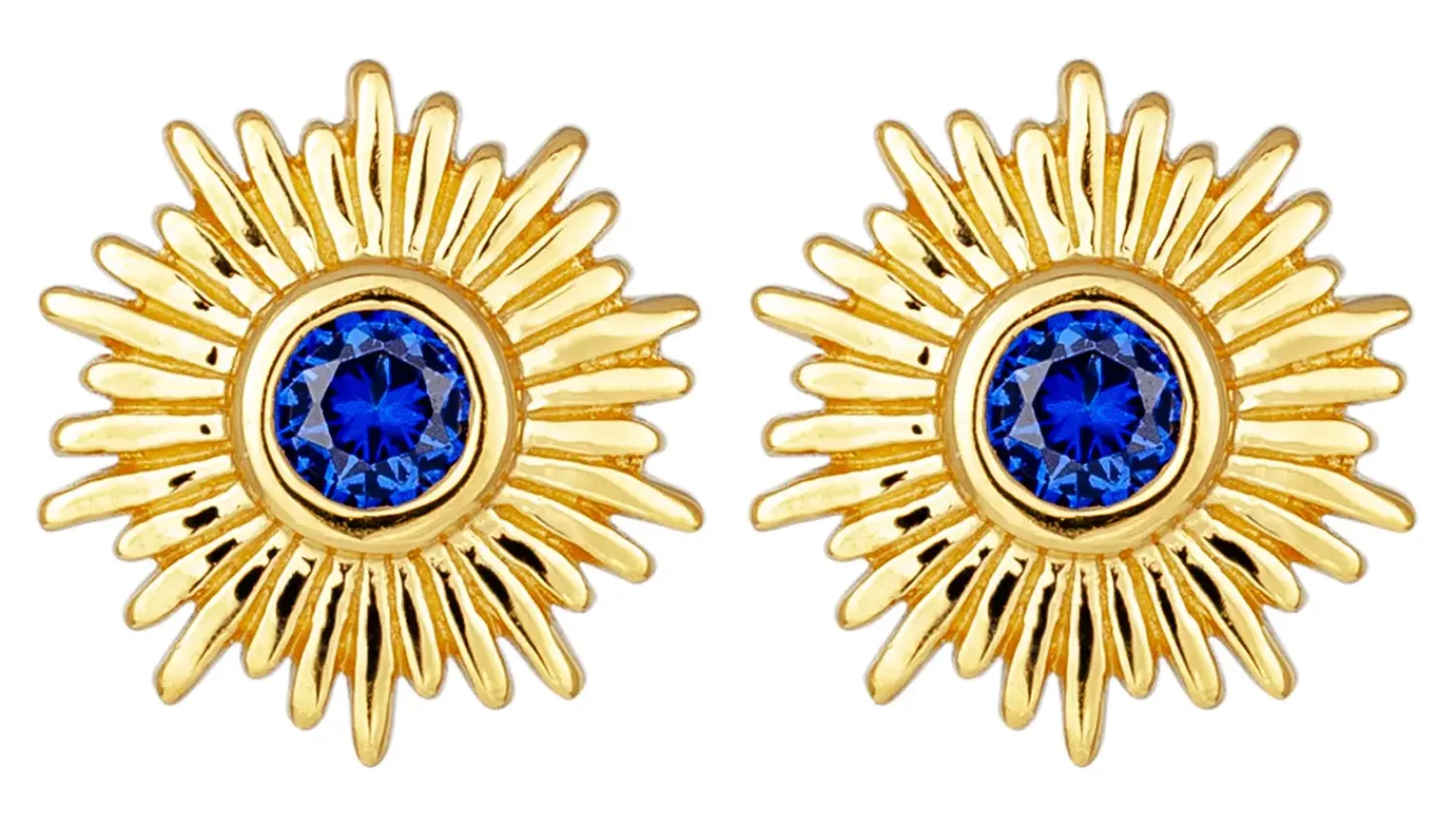 Bijou Brigitte Ohrringe Gold|Silver Crystals>Ohrstecker - Blue Sun gold