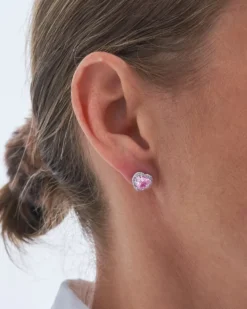 Bijou Brigitte Für Bestimmte Personen|Ohrringe 925Er Silber>Ohrstecker - Blush Sparkle rosa, silber