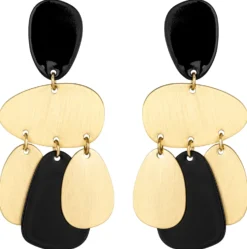 Bijou Brigitte Ohrringe Gold>Ohrstecker - Bold Black gold, schwarz