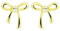 Bijou Brigitte Ohrringe Gold|Silver Crystals>Ohrstecker - Bow Glow gold