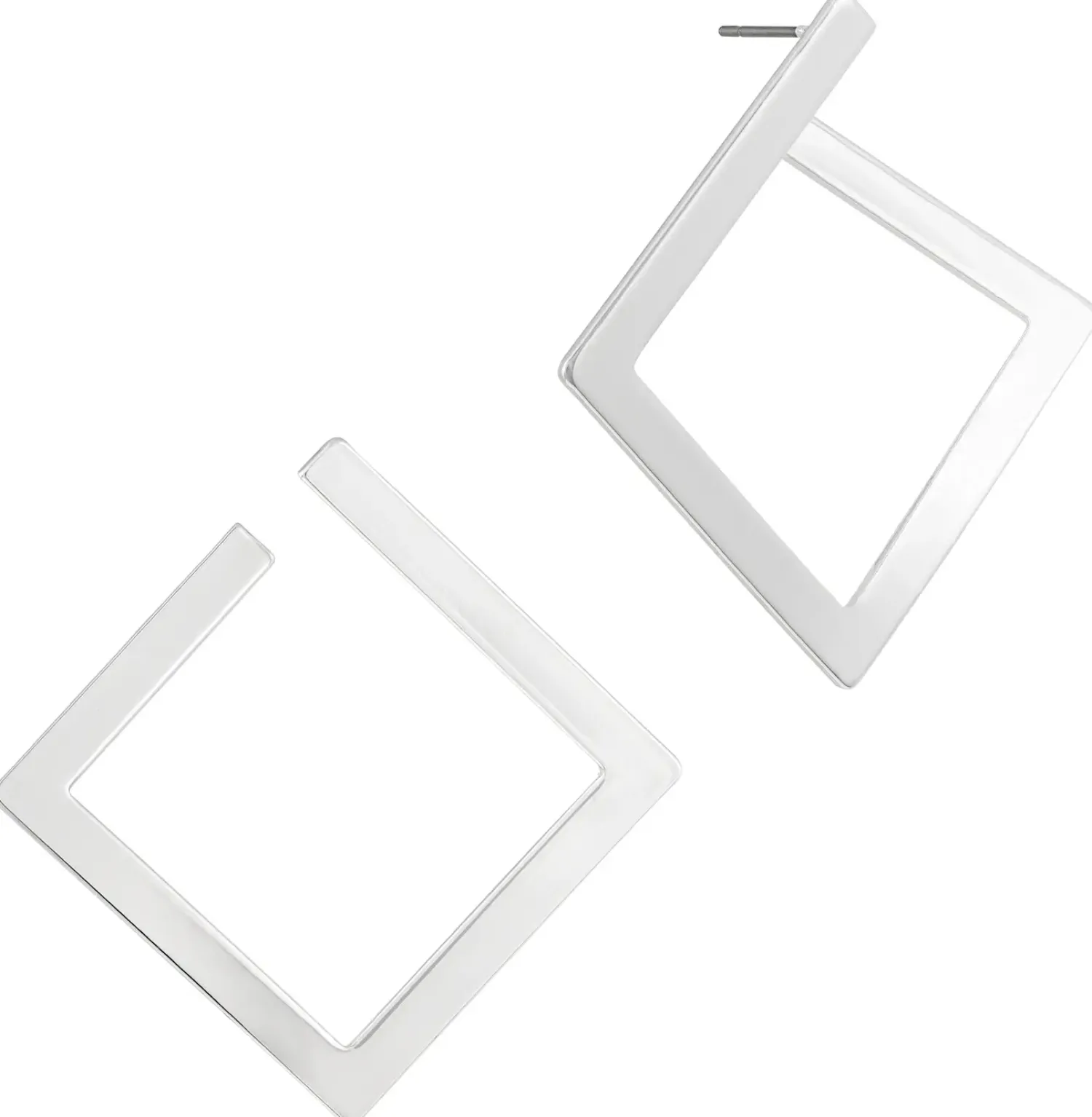 Bijou Brigitte Ohrstecker>Ohrstecker - Bright Square silber