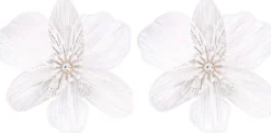 Bijou Brigitte Blumenschmuck>Ohrstecker - Bright Statement weiß