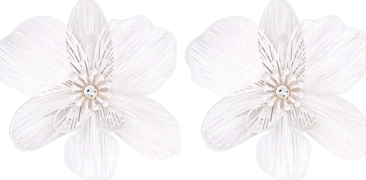 Bijou Brigitte Blumenschmuck>Ohrstecker - Bright Statement weiß