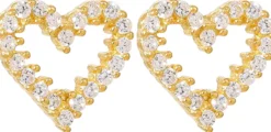 Bijou Brigitte Ohrringe Gold|Silver Crystals>Ohrstecker - Bubbly Hearts gold
