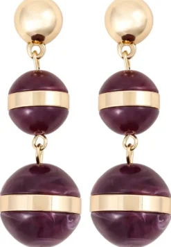 Bijou Brigitte Ohrringe Gold|Ohrstecker>Ohrstecker - Burgundy Balls gold, burgundy