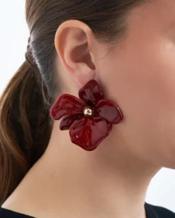 Bijou Brigitte Blumenschmuck|Ohrstecker>Ohrstecker - Blossom burgundy