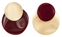 Bijou Brigitte Ohrringe Gold|Ohrstecker>Ohrstecker - Burgundy Circles gold, burgundy
