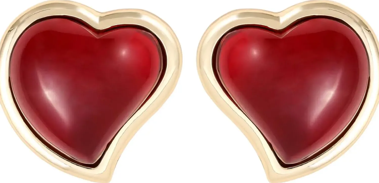 Bijou Brigitte Ohrstecker|Für Bestimmte Personen>Ohrstecker - Burgundy Hearts rot