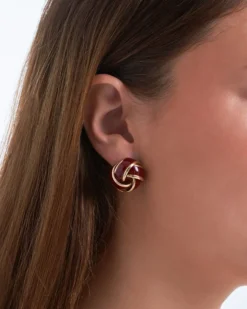 Bijou Brigitte Ohrstecker>Ohrstecker - Knot burgundy