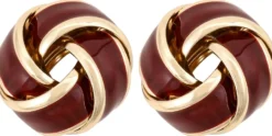 Bijou Brigitte Ohrstecker>Ohrstecker - Knot burgundy
