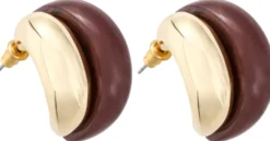 Bijou Brigitte Creolen|Ohrringe Gold>Ohrstecker - Burgundy Shine gold, burgundy