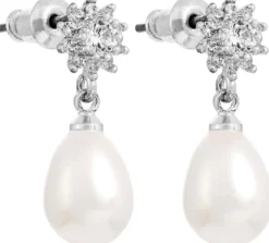 Bijou Brigitte Perlenschmuck|Blumenschmuck>Ohrstecker - Charming Pearl silber, weiß