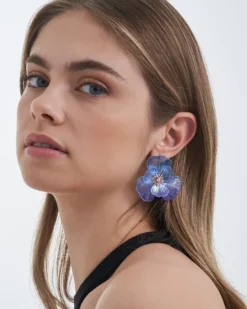 Bijou Brigitte Blumenschmuck|Ohrstecker>Ohrstecker - Chromatic Blossom blau