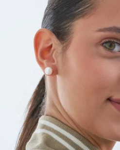 Bijou Brigitte Ohrstecker|Perlenschmuck>Ohrstecker - Creamy Pearly Pearl weiß, silber