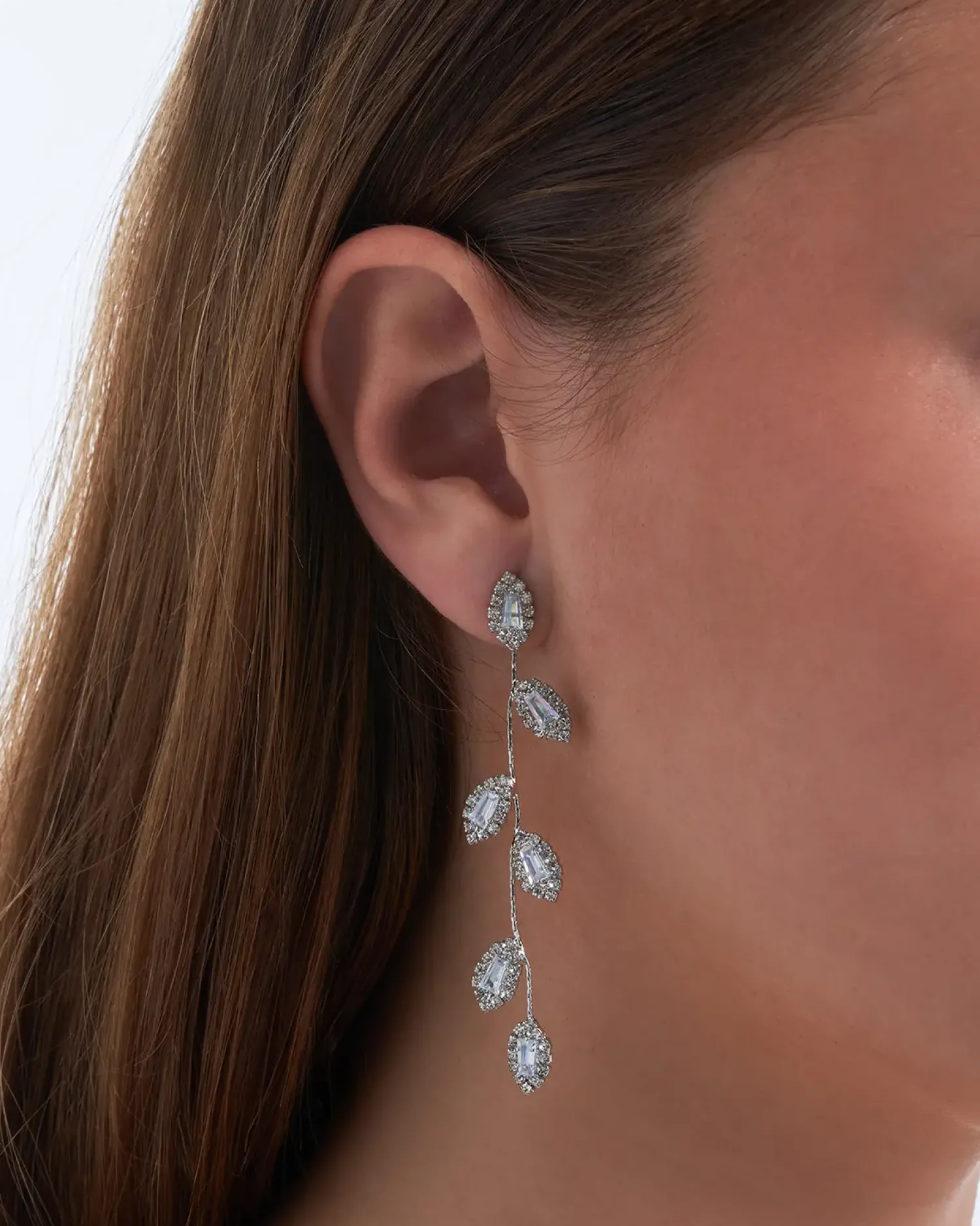 Bijou Brigitte Hochzeitsgäste|Ohrstecker>Ohrstecker - Crystal Branches silber