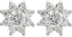 Bijou Brigitte Ohrstecker>Ohrstecker - Crystal Flower silber