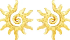 Bijou Brigitte Ohrringe Gold|Ohrstecker>Ohrstecker - Curled Sun gold