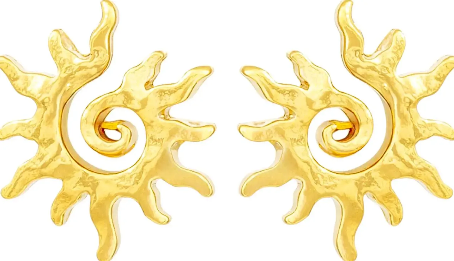 Bijou Brigitte Ohrringe Gold|Ohrstecker>Ohrstecker - Curled Sun gold