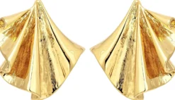 Bijou Brigitte Ohrringe Gold|Ohrstecker>Ohrstecker - Curved Leaves gold