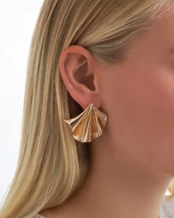 Bijou Brigitte Ohrringe Gold|Ohrstecker>Ohrstecker - Curved Leaves gold
