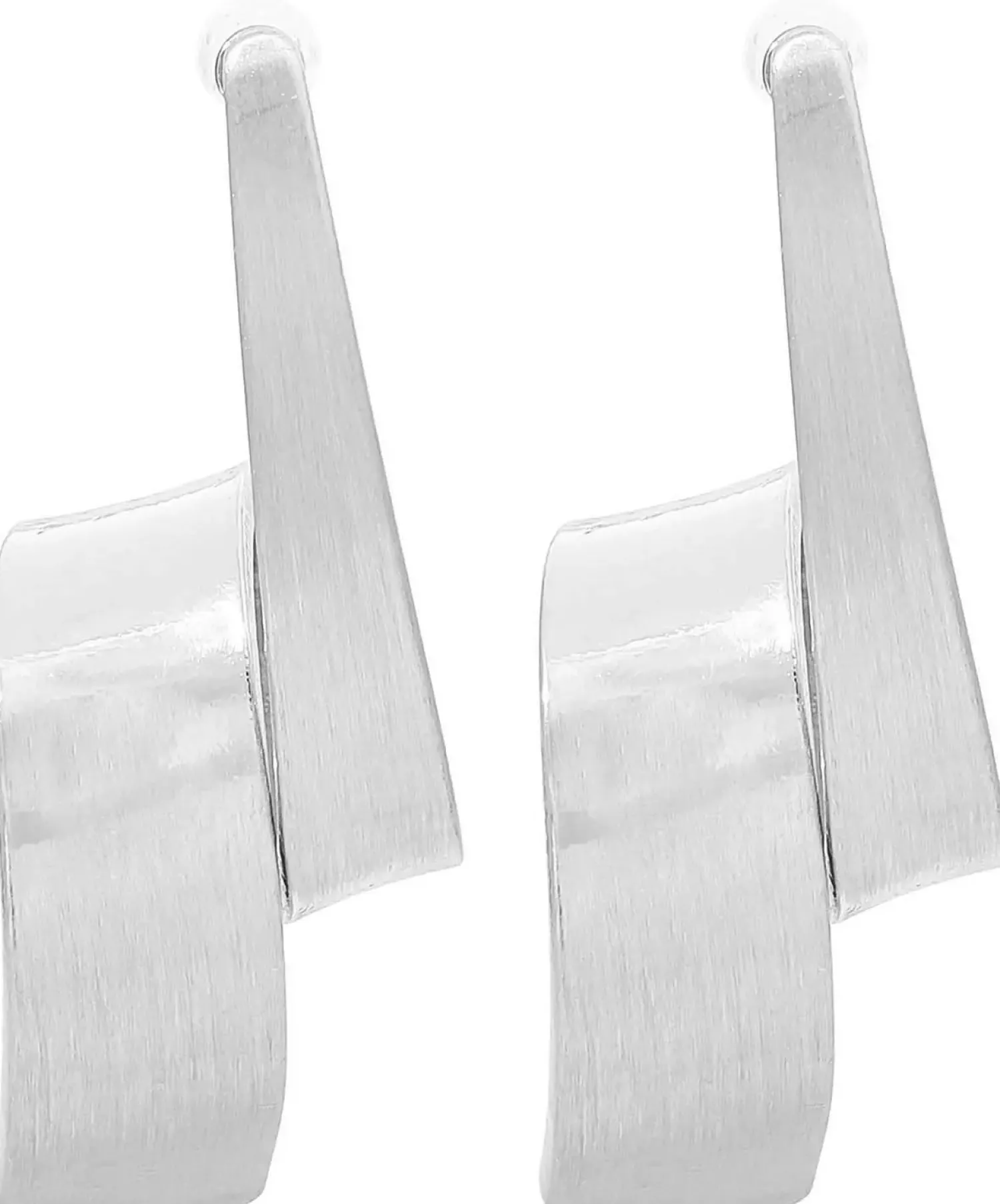 Bijou Brigitte Ohrstecker>Ohrstecker - Curved Silver silber