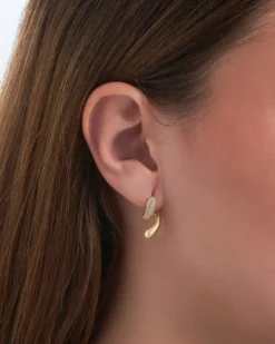 Bijou Brigitte Ohrringe Gold|Ohrstecker>Ohrstecker - Curved Sparkle gold