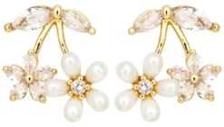 Bijou Brigitte Ohrringe Gold|Blumenschmuck>Ohrstecker - Dainty Sakura gold