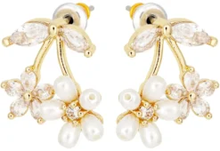 Bijou Brigitte Ohrringe Gold|Blumenschmuck>Ohrstecker - Dainty Sakura gold