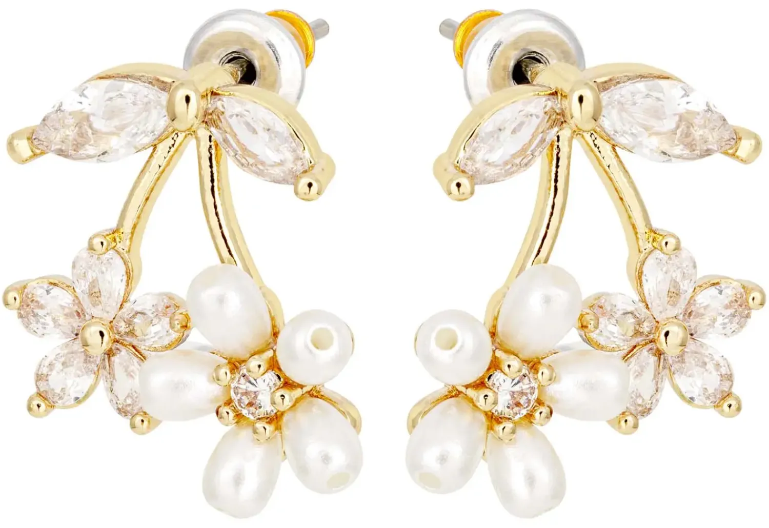 Bijou Brigitte Ohrringe Gold|Blumenschmuck>Ohrstecker - Dainty Sakura gold
