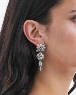 Bijou Brigitte Brautohrringe|Brautschmuck>Ohrstecker - Dancing Leaf silber