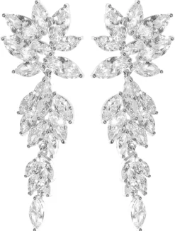 Bijou Brigitte Brautohrringe|Brautschmuck>Ohrstecker - Dancing Leaf silber