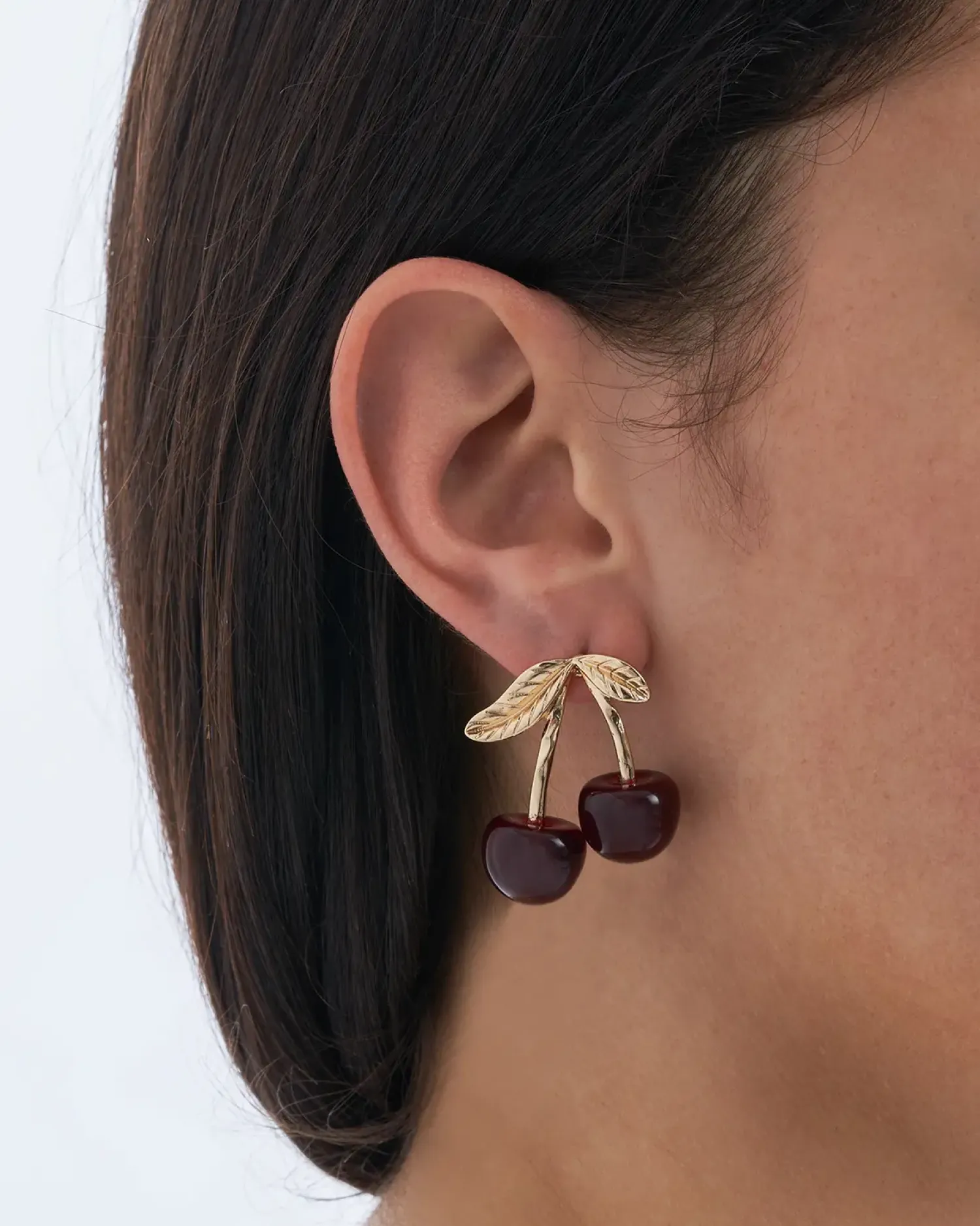 Bijou Brigitte Ohrringe Gold|Ohrstecker>Ohrstecker - Dark Cherry gold, rot