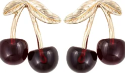 Bijou Brigitte Ohrringe Gold|Ohrstecker>Ohrstecker - Dark Cherry gold, rot