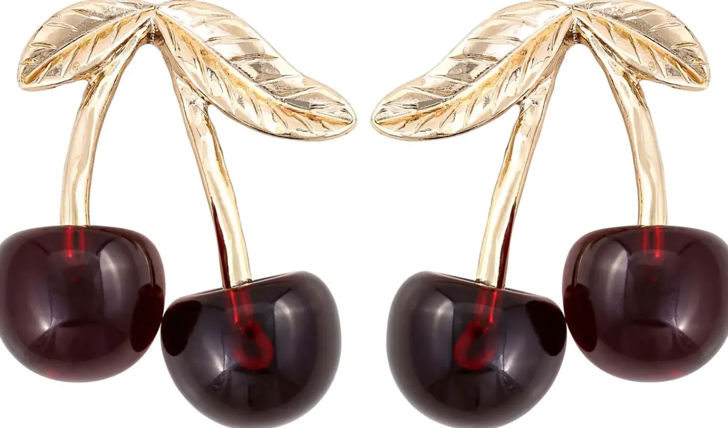 Bijou Brigitte Ohrringe Gold|Ohrstecker>Ohrstecker - Dark Cherry gold, rot