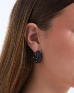 Bijou Brigitte Ohrstecker|Bunter Schmuck>Ohrstecker - Dark Pop schwarz, mehrfarbig
