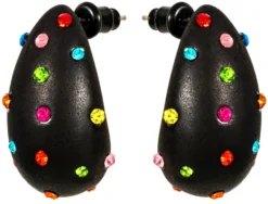 Bijou Brigitte Ohrstecker|Bunter Schmuck>Ohrstecker - Dark Pop schwarz, mehrfarbig